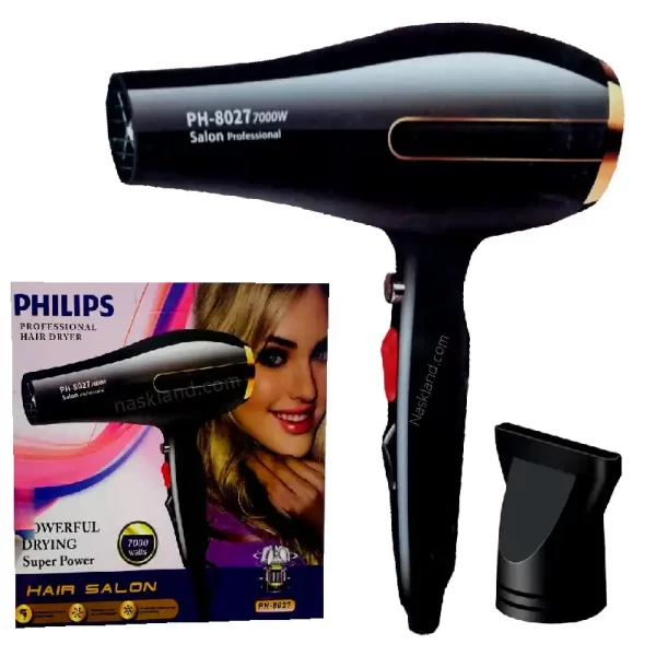 سشوار حرفه ای 7000 وات فیلیپس مدل مشکی philips ph-8027