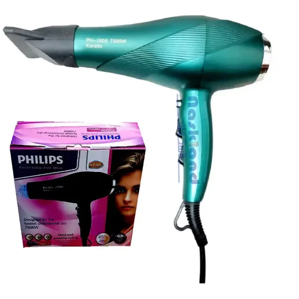 سشوار حرفه ای 7500 وات فیلیپس مدل سبز philips ph-1003