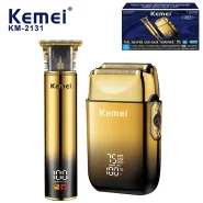 ست ماشین اصلاح شیور و خط زن کیمی مدل kemei km-2131